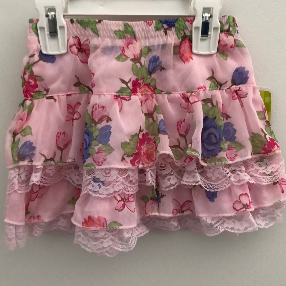 Enchanted Garden Ruffle Floral Skirt Size 3T